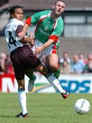11 July 2004; Danny Murphy, Cork City, in action against Pascal Heije, NEC Nijmegen. Intertoto Cup, Second round, Second leg, Cork City v NEC Nijmegen, Turners Cross, Cork. Picture credit; David Maher / SPORTSFILE
