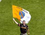 11 July 2004; An Armagh fan celebrates after the game. Bank of Ireland Ulster Senior Football Championship Final, Armagh v Donegal, Croke Park, Dublin. Picture credit; Brian Lawless / SPORTSFILE