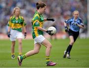 1 September 2013; Tara Berigan, representing St. Oliver Plunketts N.S. Navan, Co. Meath, during the INTO/RESPECT Exhibition GoGames at the GAA Football All-Ireland Senior Championship Semi-Final between Dublin and Kerry. Croke Park, Dublin. Picture credit: Stephen McCarthy / SPORTSFILE