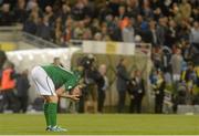 6 September 2013; Robbie Keane, Republic of Ireland, after the final whistle. 2014 FIFA World Cup Qualifier, Group C, Republic of Ireland v Sweden, Aviva Stadium, Lansdowne Road, Dublin. Picture credit: Brian Lawless / SPORTSFILE