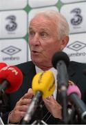 6 September 2013; Republic of Ireland manager Giovanni Trapattoni during a post match press conference. 2014 FIFA World Cup Qualifier, Group C, Republic of Ireland v Sweden, Aviva Stadium, Lansdowne Road, Dublin. Picture credit: Matt Browne / SPORTSFILE