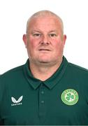 22 October 2023; Assistant coach Keith O'Halloran during a Republic of Ireland Women Under-19's portrait session at the Pillo Hotel in Ashbourne, Meath. Photo by Stephen McCarthy/Sportsfile