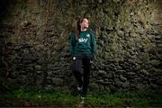 23 October 2023; Tyler Toland poses for a portrait during a Republic of Ireland women media conference at Castleknock Hotel in Dublin. Photo by Stephen McCarthy/Sportsfile