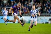 22 October 2023; Brian Sheehy of Kilmacud Crokes in action against Brian Bobbett of Ballyboden St Endas during the Dublin County Senior Club Football Championship Final between Kilmacud Crokes and Ballyboden St Endas at Parnell Park in Dublin. Photo by Brendan Moran/Sportsfile