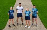 23 October 2023; Helping launch the Plant the Planet Games in Dublin are, from left, former Dublin footballer Lyndsey Davey, Limerick hurler Dan Morrissey, Cork camogie player Libby Coppinger and Roscommon footballer Ciaran Murtagh. They are part of the Warriors for Humanity group who will travel to the east African country on November 17th, as they aim to plant trees to tackle the devastating effects of climate change and raise awareness of the work of Self Help Africa. Photo by Brendan Moran/Sportsfile