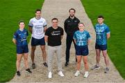 23 October 2023; Helping launch the Plant the Planet Games in Dublin are, from left, former Dublin footballer Lyndsey Davey, Limerick hurler Dan Morrissey, Warriors for Humanity chief executive and Founder Alan Kerins, Gaelic Players Association chief executive Tom Parsons, Cork camogie player Libby Coppinger and Roscommon footballer Ciaran Murtagh. They are part of the Warriors for Humanity group who will travel to the east African country on November 17th, as they aim to plant trees to tackle the devastating effects of climate change and raise awareness of the work of Self Help Africa. Photo by Brendan Moran/Sportsfile