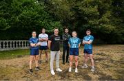 23 October 2023; Helping launch the Plant the Planet Games in Dublin are, from left, former Dublin footballer Lyndsey Davey, Limerick hurler Dan Morrissey, Warriors for Humanity chief executive and Founder Alan Kerins, Gaelic Players Association chief executive Tom Parsons, Cork camogie player Libby Coppinger and Roscommon footballer Ciaran Murtagh. They are part of the Warriors for Humanity group who will travel to the east African country on November 17th, as they aim to plant trees to tackle the devastating effects of climate change and raise awareness of the work of Self Help Africa. Photo by Brendan Moran/Sportsfile