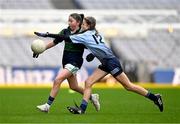 23 October 2023; Isabella Ní Dhufaigh of Gaelscoil Eiscir Riada in action against Mia Lindsay of Scoil Mhuire GNS, Lucan, during the match between Gaelscoil Eiscir Riada and Scoil Mhuire GNS, Lucan, at the Allianz Cumann na mBunscol Finals at Croke Park in Dublin. Photo by Ben McShane/Sportsfile