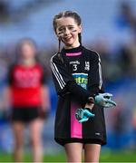 24 October 2023; Caoimhe Meally of Rolestown NS during the match between Rolestown NS and Bayside SNS at the Allianz Cumann na mBunscol Finals at Croke Park in Dublin. Photo by Ben McShane/Sportsfile
