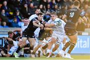 22 January 2023; Jamie Dobie of Glasgow Warriors in action against Scott Penny of Leinster during the United Rugby Championship match between Glasgow Warriors and Leinster at Scotstoun Stadium in Glasgow, Scotland. Photo by Sam Barnes/Sportsfile