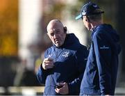 22 January 2023; Head coach Leo Cullen, right, and forwards and scrum coach Robin McBryde before the United Rugby Championship match between Glasgow Warriors and Leinster at Scotstoun Stadium in Glasgow, Scotland. Photo by Sam Barnes/Sportsfile