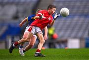24 October 2023; Charlie Callinan of St Benedict's National School gets away from Mason Kelly of St Mochta's NS during the match between St Mochta's NS and St Benedict's National School at the Allianz Cumann na mBunscol Finals at Croke Park in Dublin. Photo by Ben McShane/Sportsfile