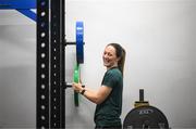 24 October 2023; Megan Campbell during a Republic of Ireland women gym and prehab session at the National Indoor Arena on the Sport Ireland Campus in Dublin. Photo by Stephen McCarthy/Sportsfile