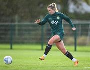 24 October 2023; Saoirse Noonan during a Republic of Ireland women training session at the FAI National Training Centre in Abbotstown, Dublin. Photo by Stephen McCarthy/Sportsfile