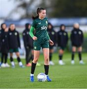 24 October 2023; Abbie Larkin during a Republic of Ireland women training session at the FAI National Training Centre in Abbotstown, Dublin. Photo by Stephen McCarthy/Sportsfile