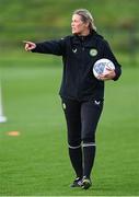24 October 2023; Interim assistant coach Emma Byrne during a Republic of Ireland women training session at the FAI National Training Centre in Abbotstown, Dublin. Photo by Stephen McCarthy/Sportsfile