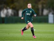 24 October 2023; Emily Whelan during a Republic of Ireland women training session at the FAI National Training Centre in Abbotstown, Dublin. Photo by Stephen McCarthy/Sportsfile