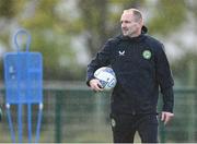 24 October 2023; Interim assistant coach Colin Healy during a Republic of Ireland women training session at the FAI National Training Centre in Abbotstown, Dublin. Photo by Stephen McCarthy/Sportsfile