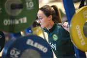 25 October 2023; Megan Campbell during a Republic of Ireland women prehab and gym session at the Sport Ireland Institute on the Sport Ireland Campus in Dublin. Photo by Stephen McCarthy/Sportsfile