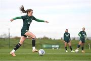 25 October 2023; Heather Payne during a Republic of Ireland women training session at the FAI National Training Centre in Abbotstown, Dublin. Photo by Stephen McCarthy/Sportsfile