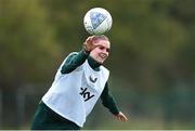 25 October 2023; Jamie Finn during a Republic of Ireland women training session at the FAI National Training Centre in Abbotstown, Dublin. Photo by Stephen McCarthy/Sportsfile