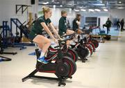 25 October 2023; Megan Connolly during a Republic of Ireland women prehab and gym session at the Sport Ireland Institute on the Sport Ireland Campus in Dublin. Photo by Stephen McCarthy/Sportsfile