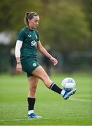 25 October 2023; Katie McCabe during a Republic of Ireland women training session at the FAI National Training Centre in Abbotstown, Dublin. Photo by Stephen McCarthy/Sportsfile