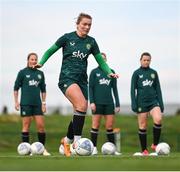 25 October 2023; Saoirse Noonan during a Republic of Ireland women training session at the FAI National Training Centre in Abbotstown, Dublin. Photo by Stephen McCarthy/Sportsfile