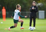 25 October 2023; Chloe Mustaki during a Republic of Ireland women training session at the FAI National Training Centre in Abbotstown, Dublin. Photo by Stephen McCarthy/Sportsfile