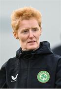 25 October 2023; Interim head coach Eileen Gleeson during a Republic of Ireland women training session at the FAI National Training Centre in Abbotstown, Dublin. Photo by Stephen McCarthy/Sportsfile