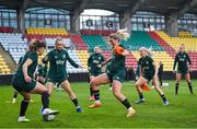 26 October 2023; Players, from left, Tyler Toland, Izzy Atkinson, Saoirse Noonan and Denise O'Sullivan during a Republic of Ireland women training session at Tallaght Stadium in Dublin. Photo by Stephen McCarthy/Sportsfile
