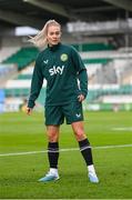 26 October 2023; Lily Agg during a Republic of Ireland women training session at Tallaght Stadium in Dublin. Photo by Stephen McCarthy/Sportsfile
