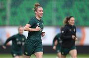 26 October 2023; Claire O'Riordan during a Republic of Ireland women training session at Tallaght Stadium in Dublin. Photo by Stephen McCarthy/Sportsfile
