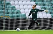 26 October 2023; Goalkeeper Grace Moloney during a Republic of Ireland women training session at Tallaght Stadium in Dublin. Photo by Stephen McCarthy/Sportsfile