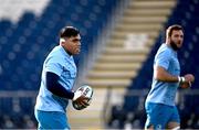27 October 2023; Michael Ala'alatoa during a Leinster rugby captain's run at the RDS Arena in Dublin. Photo by Harry Murphy/Sportsfile