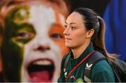 27 October 2023; Megan Campbell of Republic of Ireland before the UEFA Women's Nations League B match between Republic of Ireland and Albania at Tallaght Stadium in Dublin. Photo by Stephen McCarthy/Sportsfile