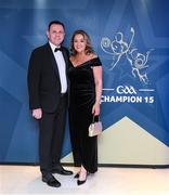 27 October 2023; Miceal Magill and Nuala McGill from Down upon arrival at the GAA Champion 15 Awards at Croke Park in Dublin. Photo by Matt Browne/Sportsfile