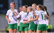 27 October 2023; Katie McCabe of Republic of Ireland celebrates with teammates after scoring their side's second goal during the UEFA Women's Nations League B match between Republic of Ireland and Albania at Tallaght Stadium in Dublin. Photo by Stephen McCarthy/Sportsfile