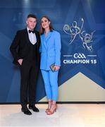27 October 2023; Meath hurler Jack Regan with Laura Dempsey upon arrival at the GAA Champion 15 Awards at Croke Park in Dublin. Photo by Matt Browne/Sportsfile