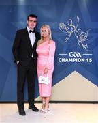 27 October 2023; Down hurler Pearse Óg McCrickard with Amy Toner upon arrival at the GAA Champion 15 Awards at Croke Park in Dublin. Photo by Matt Browne/Sportsfile