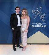 27 October 2023; Derry hurler Cormac O'Doherty with Kate Cassidy upon arrival at the GAA Champion 15 Awards at Croke Park in Dublin. Photo by Matt Browne/Sportsfile