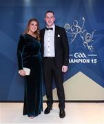 27 October 2023; Laois hurler Stephen Maher with Claire Brophy upon arrival at the GAA Champion 15 Awards at Croke Park in Dublin. Photo by Matt Browne/Sportsfile