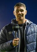 27 October 2023; Former Shelbourne goalkeeper Scott van der Sluis before the SSE Airtricity Men's Premier Division match between Shelbourne and UCD at Tolka Park in Dublin. Photo by Tyler Miller/Sportsfile