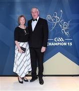 27 October 2023; Marian and Michael Meaney upon arrival at the GAA Champion 15 Awards at Croke Park in Dublin. Photo by Matt Browne/Sportsfile