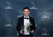 27 October 2023; Martin Kavanagh of Carlow with his McDonagh Player of the Year and Team of the Year awards at the GAA Champion 15 Awards Croke Park in Dublin. Photo by Matt Browne/Sportsfile