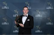 27 October 2023; Stephen Maher of Laois with his 2023 Joe McDonagh Team of the Year award during the GAA Champion 15 Awards Croke Park in Dublin. Photo by Matt Browne/Sportsfile