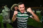 27 October 2023; Aaron Greene of Shamrock Rovers celebrates after the SSE Airtricity Men's Premier Division match between St Patrick's Athletic and Shamrock Rovers at Richmond Park in Dublin. Photo by Stephen McCarthy/Sportsfile