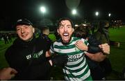 27 October 2023; Richie Towell of Shamrock Rovers celebrates after the SSE Airtricity Men's Premier Division match between St Patrick's Athletic and Shamrock Rovers at Richmond Park in Dublin. Photo by Stephen McCarthy/Sportsfile