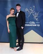 27 October 2023; Offaly hurler Eoghan Cahill and Lauren Quigley upon arrival at the GAA Champion 15 Awards Croke Park in Dublin. Photo by Matt Browne/Sportsfile