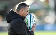 28 October 2023; Glasgow Warriors head coach Franco Smith before the United Rugby Championship match between Connacht and Glasgow Warriors at The Sportsground in Galway. Photo by Ramsey Cardy/Sportsfile